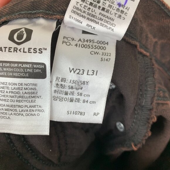 Levi's Baggy Boot Jeans - Brown Acid Washed - Sold at Aritzia - Size 23 - Picture 10 of 10